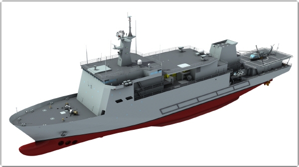 대우조선해양은 대한민국 해군의 신형 잠수함구조함(ASR-II) 상세설계 및 함건조 계약을 체결했다고 7일 밝혔다. ASR-II 조감도. (사진=대우조선해양)