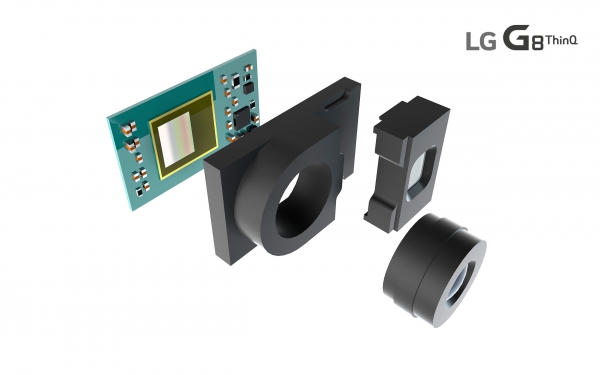LG전자가 전략 스마트폰 신제품 LG G8 씽큐에 ToF(비행시간 거리측정; Time of Flight) 방식 최첨단 3D센서를 탑재한다고 7일 밝혔다. 사진은 LG전자가 LG G8 씽큐에 탑재하는 ToF 센서의 구조를 나타내는 개념도. (사진=LG전자)