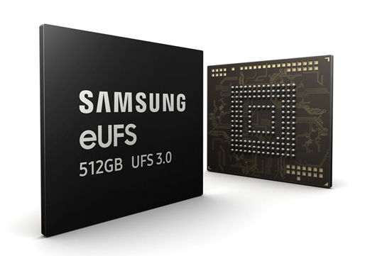 512GB eUFS 3.0(embedded Universal Flash Storage 3.0) 제품 모습. (사진=삼성전자)