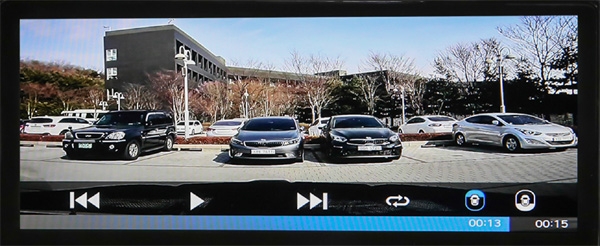 현대·기아자동차는 차량 내장형 '주행 영상기록장치(DVRS; Drive Video Record System)'를 향후 출시되는 신차에 순차적으로 적용할 계획이라고 28일 밝혔다. DVRS로 촬영된 화면. (사진=현대자동차)