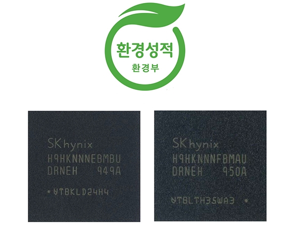SK하이닉스가 환경부로부터 환경성적표지 인증을 받은 10나노급 LPDDR4 D램 제품 (사진=SK하이닉스)