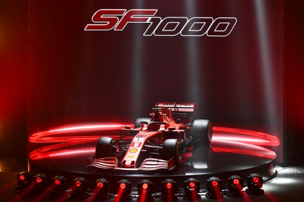 페라리의 포뮬러원(F1) 레이싱팀 스쿠데리아 페라리(Scuderia Ferrari)가 2020시즌 신형 F1 머신 'SF1000'을 공개했다. (사진= FMK 페라리)