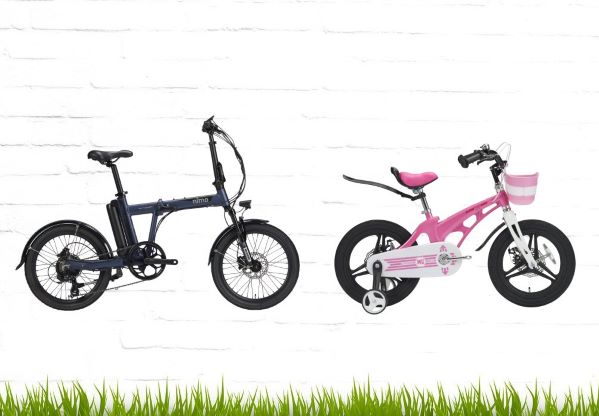 전기자전거 니모FD 플러스2와 아동 전기자전거 키즈MG (사진= 알톤스포츠)