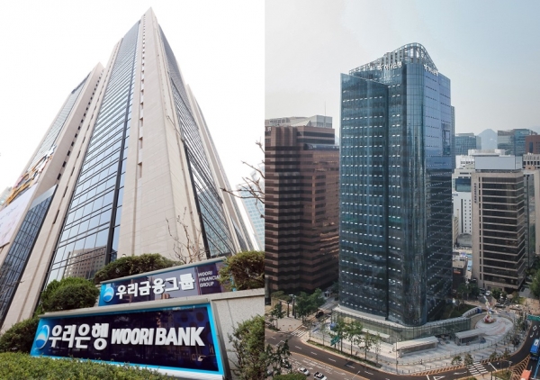 (왼쪽부터) 우리·하나은행 본점 건물 (사진=각 사)