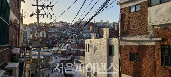 서울 창신동 도시재생사업지역 일대 주택가 전경. (사진= 박성준 기자)
