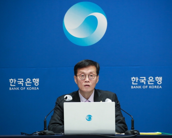 이창용 한국은행 총재가 25일 오전 서울 중구 한국은행에서 열린 통화정책방향 기자간담회에서 발언하고 있다. (사진=한국은행)