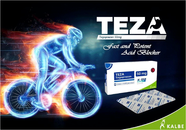 인도네시아에서 '테자'(TEZA)란 이름으로 출시된 국산 위식도역류질환 신약 케이캡. (사진=HK이노엔) 