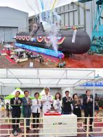 현대重, 국내 최대 디젤 잠수함 '윤봉길함' 진수