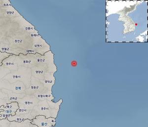 울진 동남동쪽 38㎞ 해역 규모 3.8 지진…"피해 없을 듯"