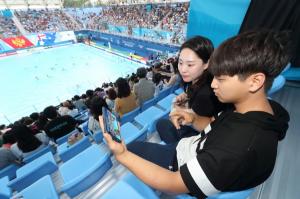 KT, '광주세계수영선수권대회'서 5G 알렸다