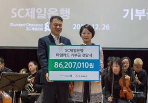 SC제일은행, 고객 명의로 시각장애인연주단 '한빛예술단' 기부