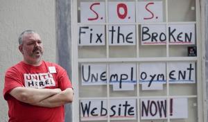 美 실업수당 청구 443만건···블룸버그 "4월 실업률 20% 추정"