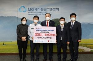새마을금고중앙회, 취약계층에 김장김치 1만8000kg 지원