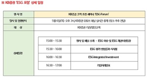 KB증권, '제2회 ESG 포럼' 온라인 개최