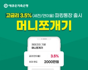 애큐온저축銀, 年3.5% 파킹통장 '머니쪼개기' 출시