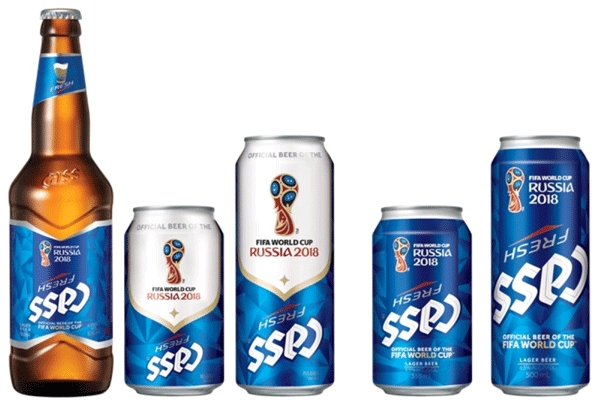 러시아 월드컵 공식 맥주로 선정된 카스 월드컵 패키지. (사진=오비맥주)
