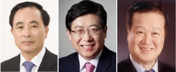 (왼쪽부터) 남영우 전 한국투자저축은행 대표, 박재식 전 한국증권금융 사장, 한이헌 전 국회의원.