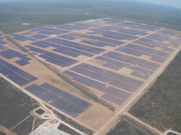 한화에너지 미국법인 174 파워글로벌(Power Global)이 지난 8월 미국 텍사스주에 완공한180MW 급 태양광 발전소 전경 (사진=한화에너지)