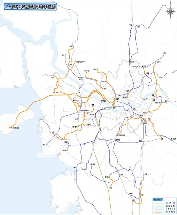 제4차 국가철도망 구축계획안(수도권). (사진=한국교통연구원)