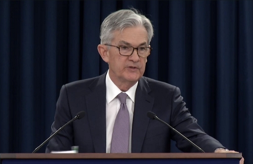 제롬 파월 미국 연방준비제도(Fed) 이사회 의장이 29일 기자회견에서 질문에 답변하고 있다.(사진=Fed)