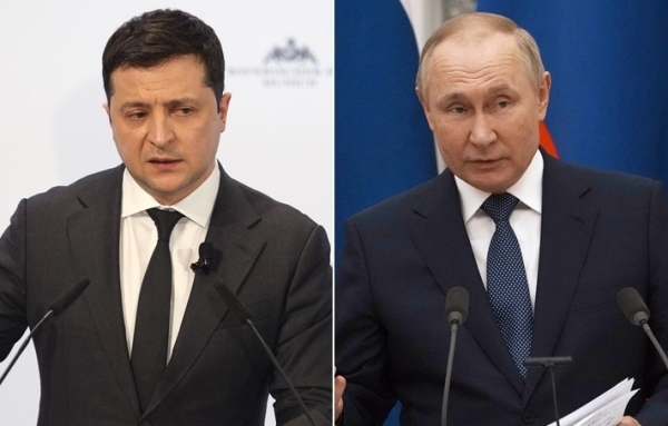 젤렌스키(왼쪽) 우크라이나 대통령과 푸틴 러시아 대통령 (사진=연합뉴스)