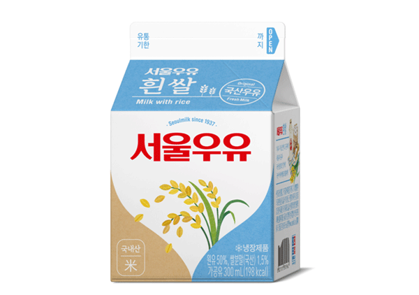 원유에 쌀 분말과 아카시아 벌꿀을 더한 '흰쌀우유' (사진=서울우유협동조합) 