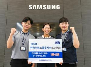 삼성전자서비스, '2020 한국서비스품질지수' 1위 선정 