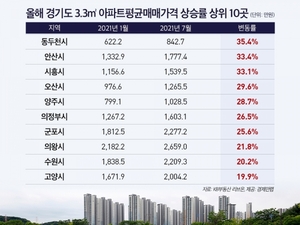 서울 집값 부담에 경기 외곽 '풍선효과'···올해 동두천 35%↑