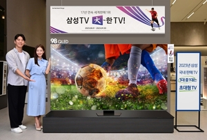 삼성전자, 올해 국내 판매 TV 3대 중 1대는 '초대형'