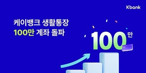 케이뱅크 "생활통장 출시 약 5개월 만에 100만좌 돌파"